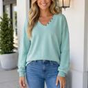 Mist Blue Small Yaretzi Seam Pullover Top