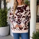 Brown XL Yolandah Pullover Knitwear Sweater Long Sleeve Top