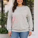 Light Grey 3X Yuliana Drop Shoulder PLUS Sweatshirt