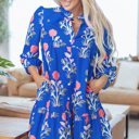  Zahra Sleeve Ruffle Hem Dress