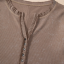  Zahra Waffle Knit Neckline Long Sleeve Top