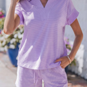  Zara Dolman Sleeve Polo Shirt Set
