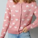 Light Pink Small Zara Pattern Front Cardigan Sweater