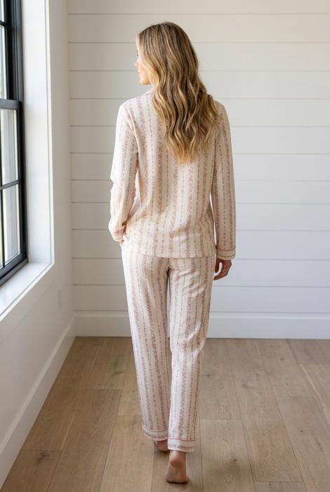 Zarah Pajama Pant Set Long Sleeve Top