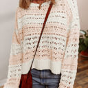 Pink XL Zararita Drop Shoulder Casual Sweater