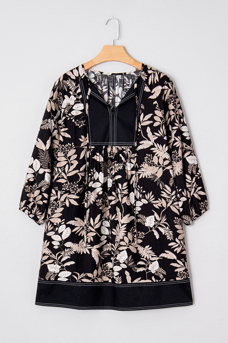 Zaria Print Loose Mini Dress