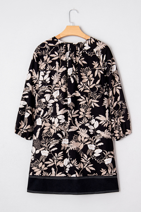 Zaria Print Loose Mini Dress