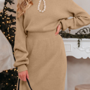  Zariah Embellished Keyhole Ribbed Sweater