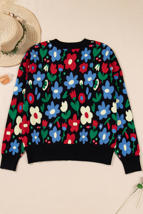 Zariah Print Short Cardigan Sweater