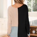  Zayla Block Knit Loose Sweater
