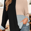  Zayla Block Knit Loose Sweater