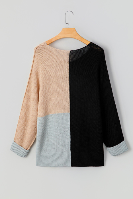 Zayla Block Knit Loose Sweater