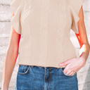  Zaylee Ruffled Short Sleeve Sweater
