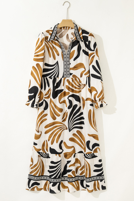 Zaylee Sleeve Ruffle Hem Dress