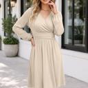 Apricot Large Zhavia Long Sleeve Mini Dress