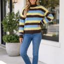 Multicolour XL Zionne Knit Casual Shift Sweater