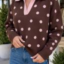  Zoe Collared Loose Pullover Sweater
