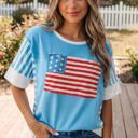 Light Blue XL Zoe July 4th T Shirt