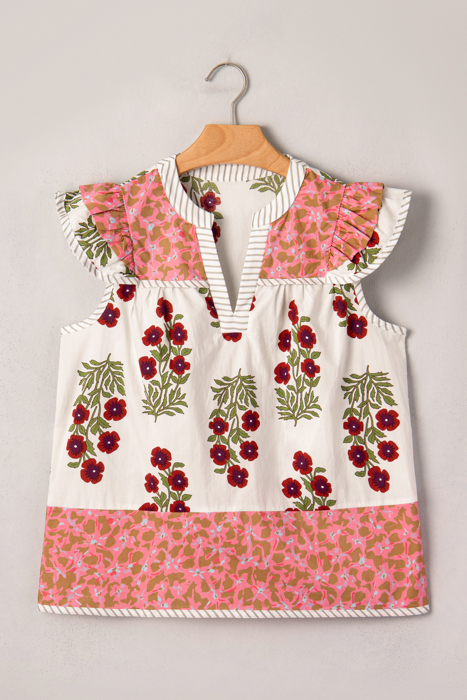Zora Trim Flutter Cotton Blouse