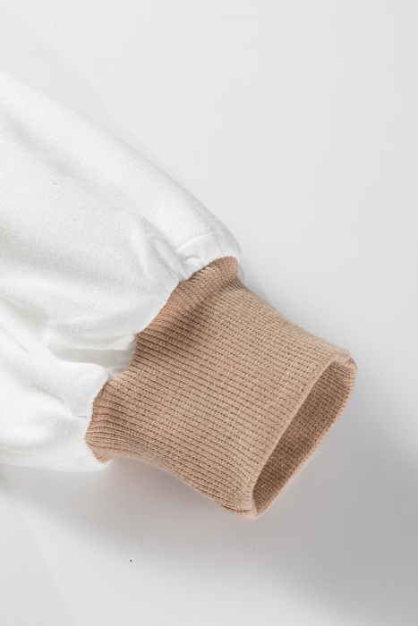 Zyla Contrast Stitching Oversize Sweatshirt