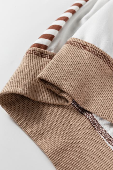 Zyla Contrast Stitching Oversize Sweatshirt