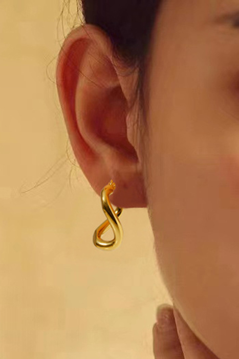 Zyla Spiral Stainless Steel Earrings