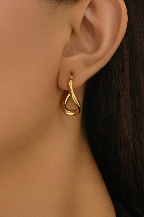 Zyla Spiral Stainless Steel Earrings