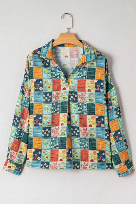 Zyla Up Sleeve Shift Blouse