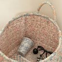 Multi Color Pastel Quilted Floral Storage Tote