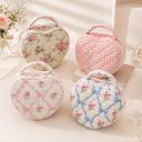  Heart Shaped Quilted Makeup Bag