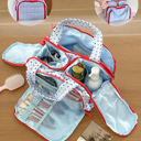  Quilted Heart Print Travel Cosmetic Organizer Bag