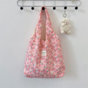  Textured Floral Tote Bag