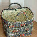 Strawberry Vine Quilted Floral Soft Side Storage Tote