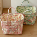  Quilted Floral Soft Side Storage Tote
