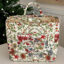 Floral Vine Quilted Floral Soft Side Storage Tote