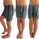 L 12 Pack: Assorted Boy's Multi-Item Pack Of Cotton Striped Print Boxer Shorts