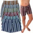 L 6 Pack: Assorted Boy's Multi-Item Pack Of Cotton Striped Print Boxer Shorts