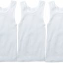 XL 3 Pack: White Boy's Multi-Item Pack of White Cotton Blend Tank Top Undershirts