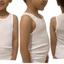 XS 3 Pack: White Boy's Multi-Item Pack of White Cotton Blend Tank Top Undershirts