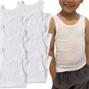 XL 6 Pack: White Boy's Multi-Item Pack of White Cotton Blend Tank Top Undershirts