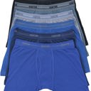 Medium 6 Pack: Assorted Men's Multi-Item Pack of Solid Colored Cotton Blend Boxer Briefs