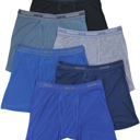 XL 6 Pack: Assorted Men's Multi-Item Pack of Solid Colored Cotton Blend Boxer Briefs