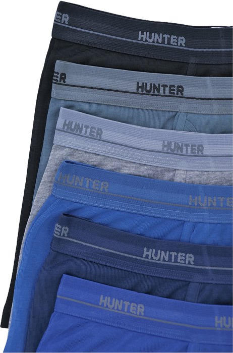 Men's Multi-Item Pack of Solid Colored Cotton Blend Boxer Briefs