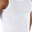 Medium 9 Pack: Heather Grey Men's Cotton Blend Slim Fit Shallow Scoop Neck Sleeveless A-Shirts