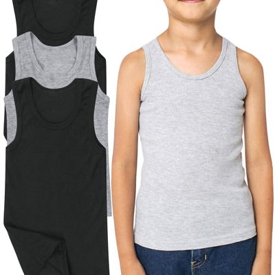 Boy's Multi-Item Pack of Basic Cotton Tank Top Undershirts