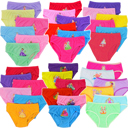 S 12 Pack: Randomly Assorted Girls' Pack of 6 Random Assorted Print Cotton Bikini Panties