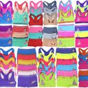 12 Piece: Racerback Top & Matching Bottom S Girl's 12 Piece set of 6 Matching Racerback or Cami Tops and Bottoms