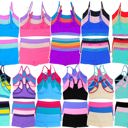 12 Piece: Cami Top & Matching Bottom L Girl's 12 Piece set of 6 Matching Racerback or Cami Tops and Bottoms