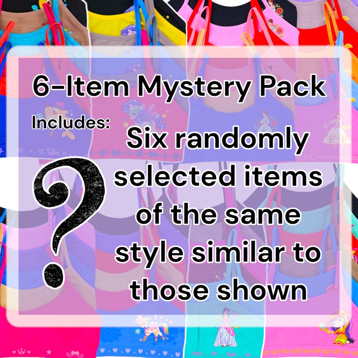 Girls' Multi-Item Pack of Random Print Racerback or Cami Training Bras Tops