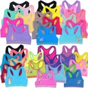 L 6 Pack: Racerback Bras Girls' Multi-Item Pack of Random Print Racerback or Cami Training Bras Tops